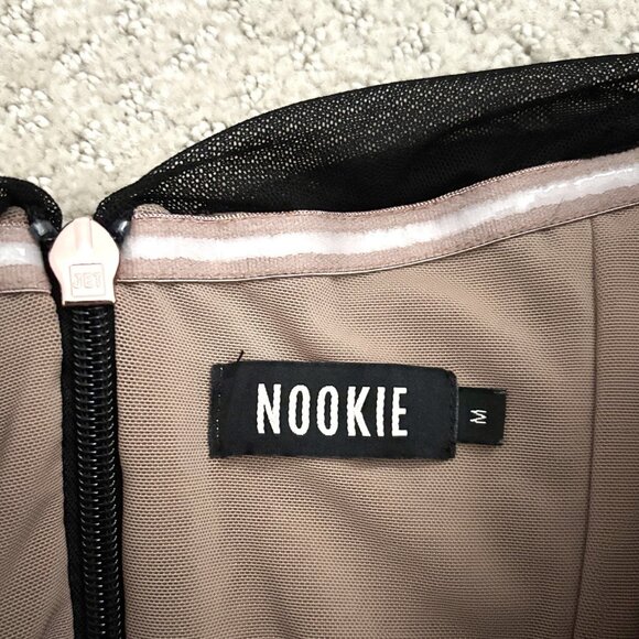 Nookie Dita Black Strapless Mesh Gown Women’s Size Medium Dress - Picture 5 of 10